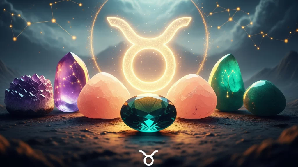 Imagen detallada de las piedras asociadas al signo zodiacal de Tauro, mostrando su belleza y significado astrológico.
